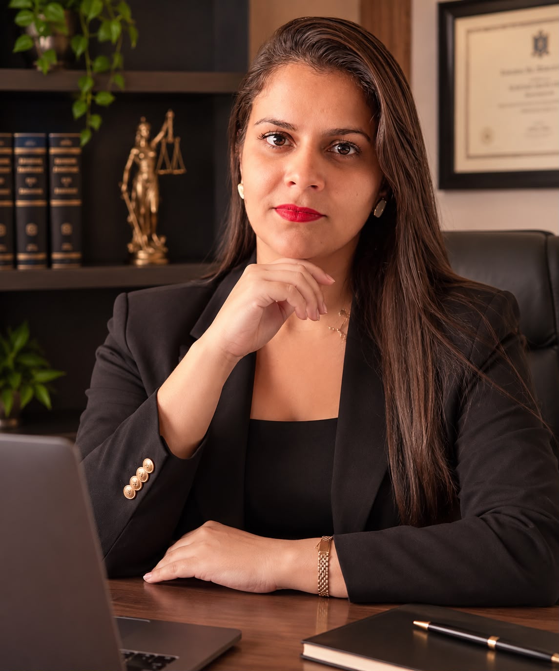 Joyce Batista, advogada, em seu escritório em Anápolis-GO